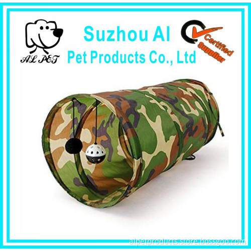 Pet Toy Collapsible Tunnel Crinkle Kitten Fun Camouflage Cat Tunnel